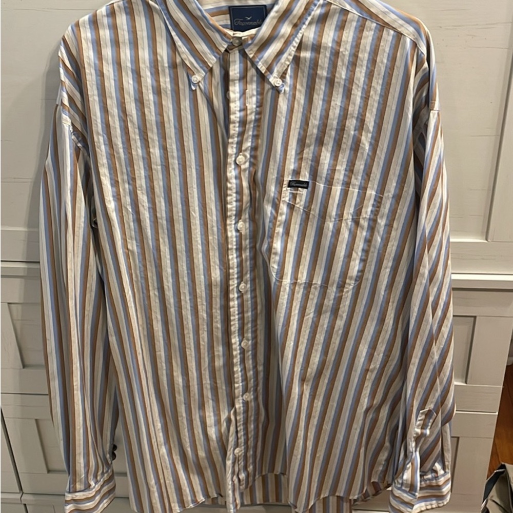 Faconnable Multicolor Striped Button-Down Shirt